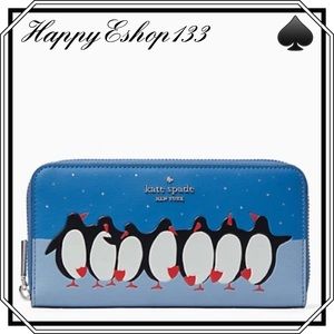 ♠️ kate spade Arctic Friends Penguin Large Continental Wallet
